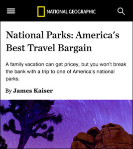 National Geographic: America's Best Travel Bargain