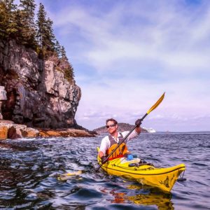 Sea kayaking among the Porcupine Islands, Bar Harbor, Maine