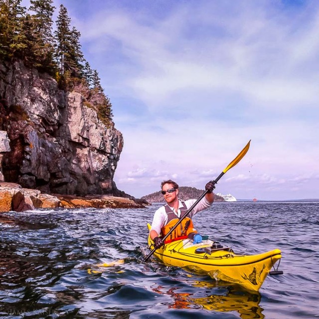 Sea kayaking among the Porcupine Islands, Bar Harbor, Maine • James Kaiser