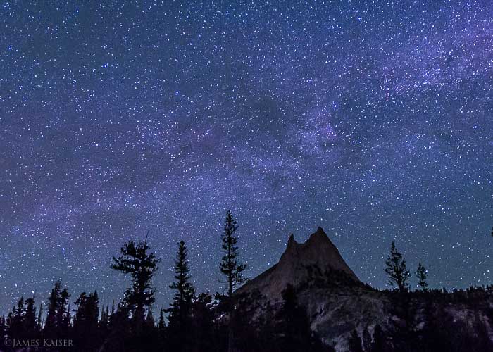 Stars over Cathedral Peak, Yosemite National Park