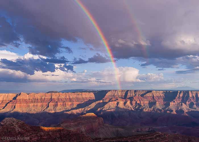 Double rainbow, Cape Final, Grand Canyon