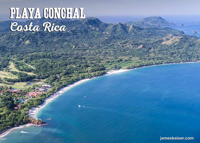 Aerial view of Playa Conchal, Costa Rica
