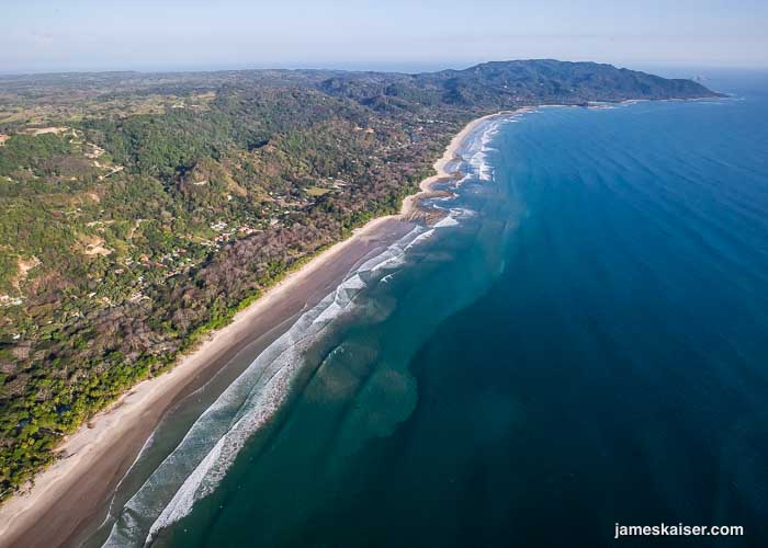 Aerial view of Santa Teresa, Costa Rica