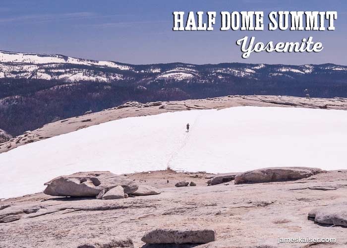 Snowfield on Half Dome summit, Yosemite