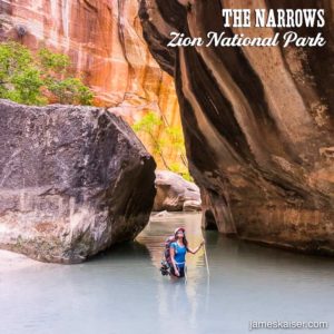 Wading in the Virgin River, The Narrows, Zion National Park