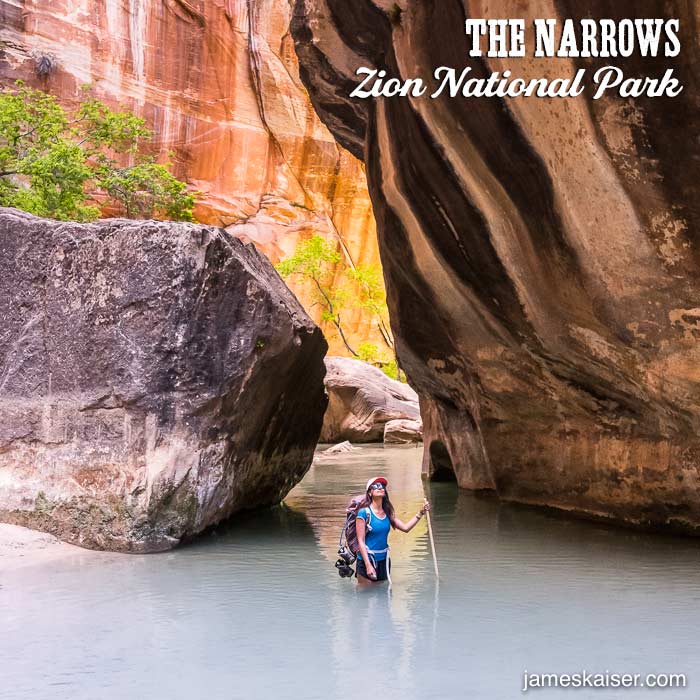 Wading in The Narrows, Zion National Park