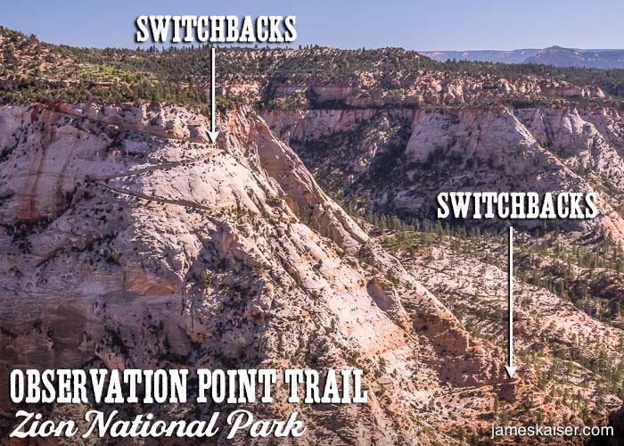 Switchbacks on Observation Point Trail, Zion National Park
