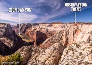 Observation Point and Zion Canyon, Utah