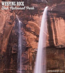 Weeping Rock Waterfall, Zion Canyon